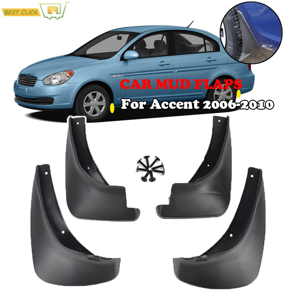 Conjunto de para-lamas de carro para Hyundai Accent 2006 2007 2008 2009 2010 Protetores contra respingos para-lamas GLS Saloon Flap para-lamas Fender Verna