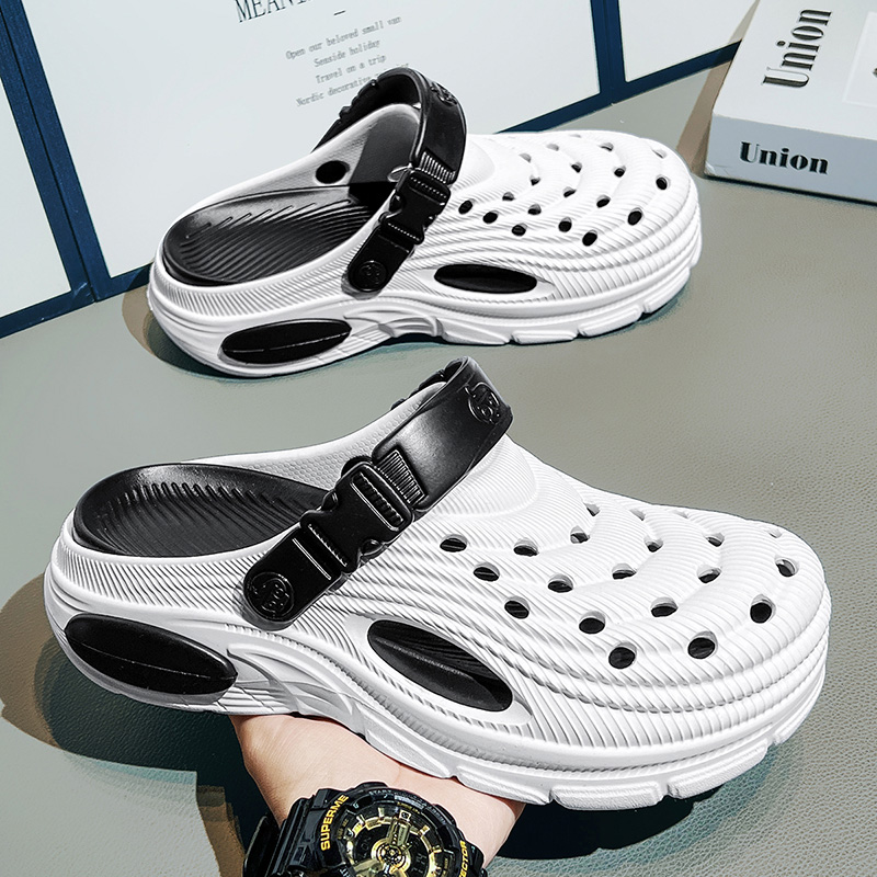 Sandálias Clogs Masculinas Tamanhos Grandes 47 48, Sapatos Casuais de Verão para Jardim e Exterior, Sapatos de Água, Chinelos Confortáveis e Macios para Casa