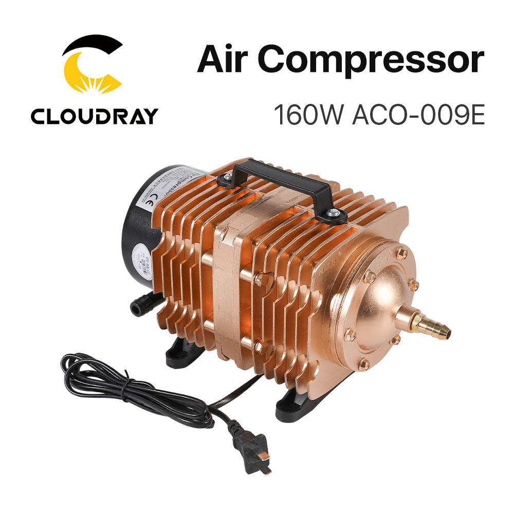 Cloudray 전기 마그네틱 공기 펌프, CO2 레이저 조각 절단기 ACO-009E, 160W 공기 압축기