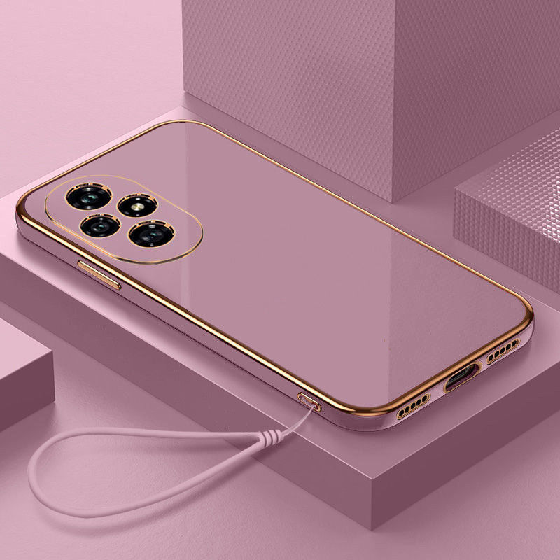 Para Honor 200 Pro funda Honor 200 lite funda de teléfono Honor 200 funda de lujo chapada cuadrada a prueba de golpes funda trasera de silicona suave Fundas