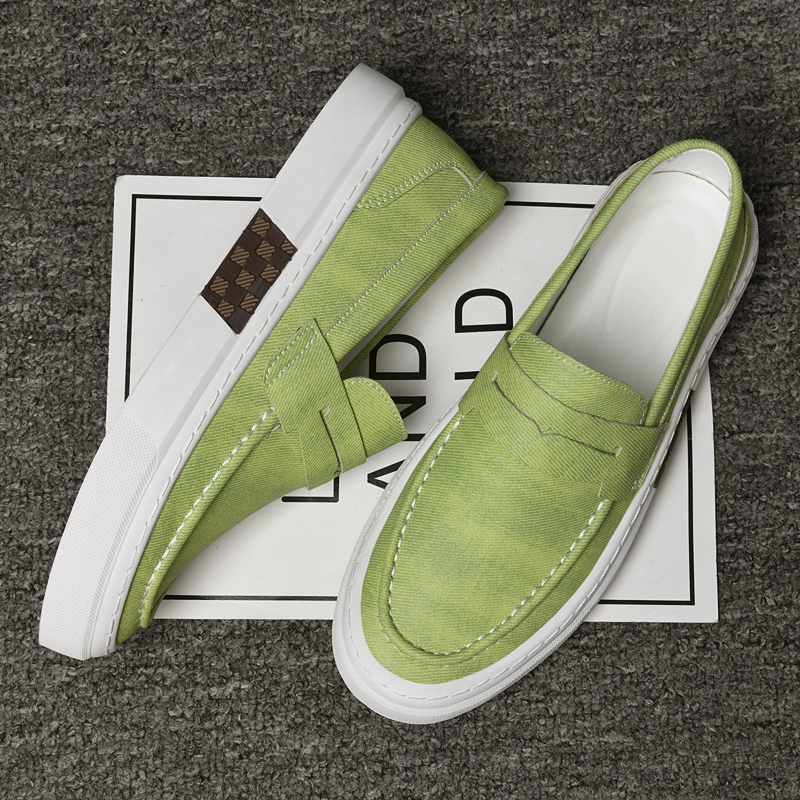Mocassins masculinos de marca de designer, sapatos casuais verdes, leves, sola macia, sapatos baixos, marrom, tênis de luxo para homens