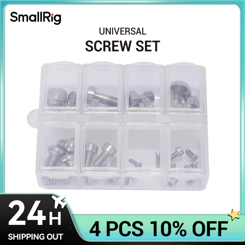 SmallRig Kit completo de 26 tornillos de montaje para jaulas de cámara, manijas, placas que incluyen 1/4”, 3/8”, M2, M2.5, M3/M4 AAK2326