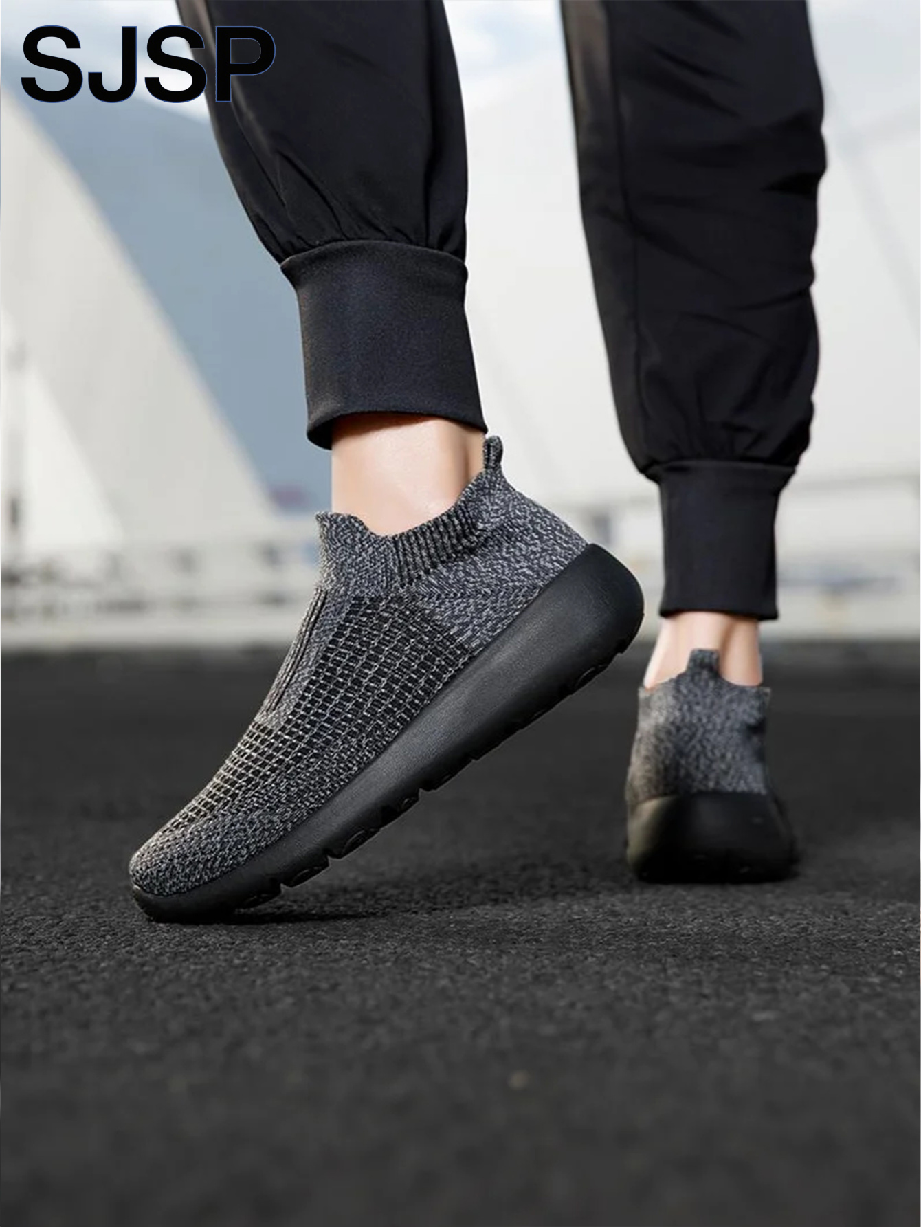 Scarpe da ginnastica casual da uomo Scarpe da ginnastica leggere e traspiranti Scarpe da corsa nere in mesh per esterni Scarpe da passeggio sportive da jogging