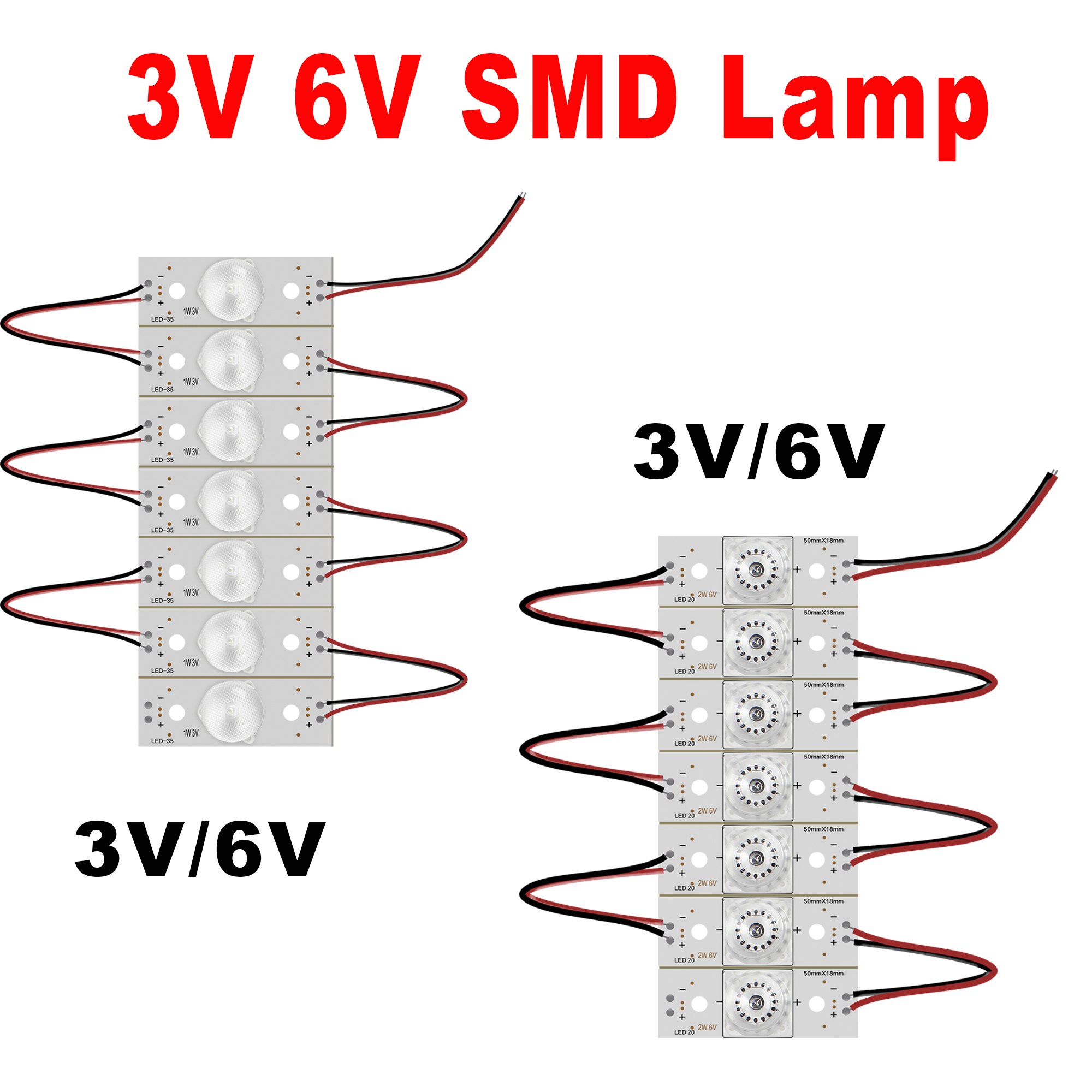 25 partij 175 stks NIEUWE 3 V 6 V SMD Lamp Kralen met Optische Lens Fliter voor 20-120 inch LED TV Reparatie