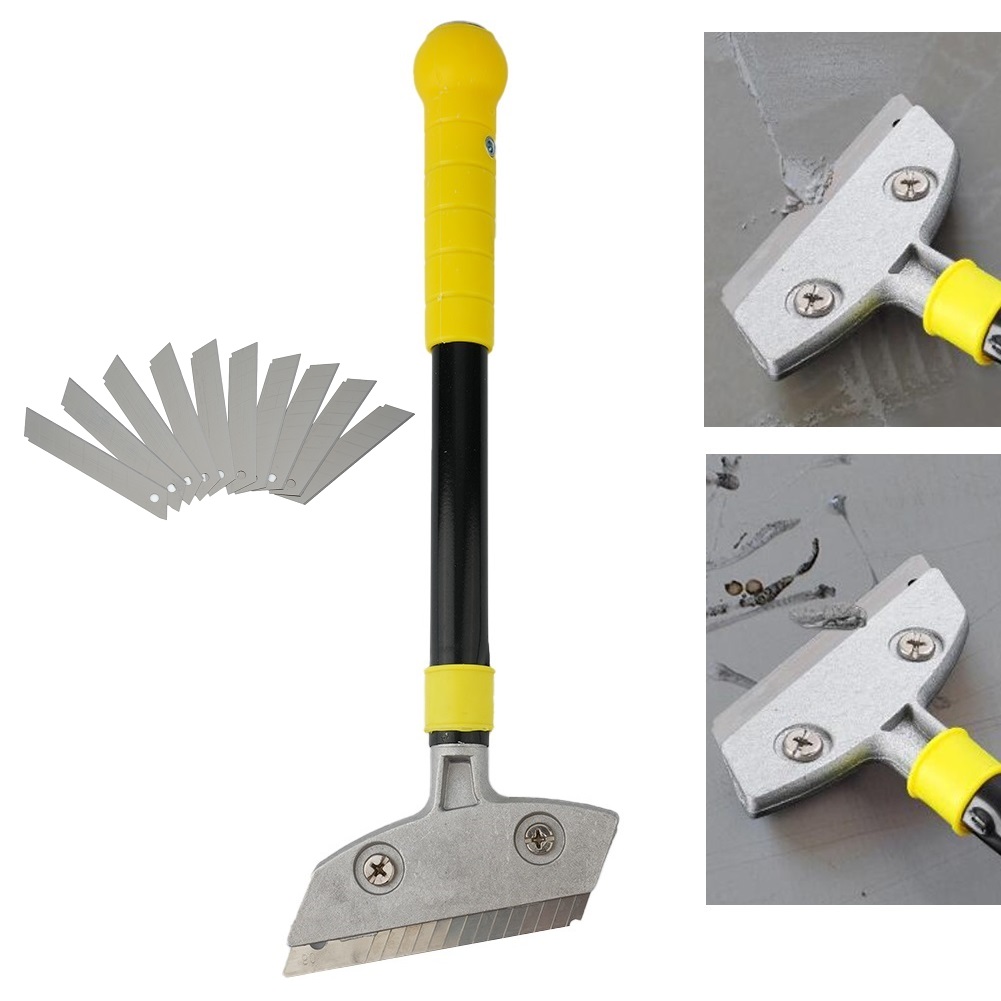 Scraper Putty Cutter With 10pcs Blades Cleaning Blades Tile Glass Scraper Remover Clean Shovel Wall Scraper Paint Tools