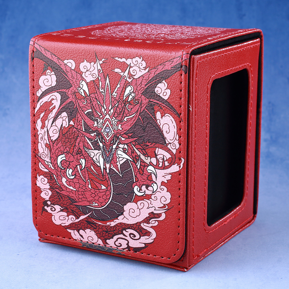 Gacha 100 + Belasting Trading Card Deck Box Met 2 Verdelers PU Leer Magnetische Sluiting Game Card Opbergdoos Voor YuGiOh TCG Sportkaart