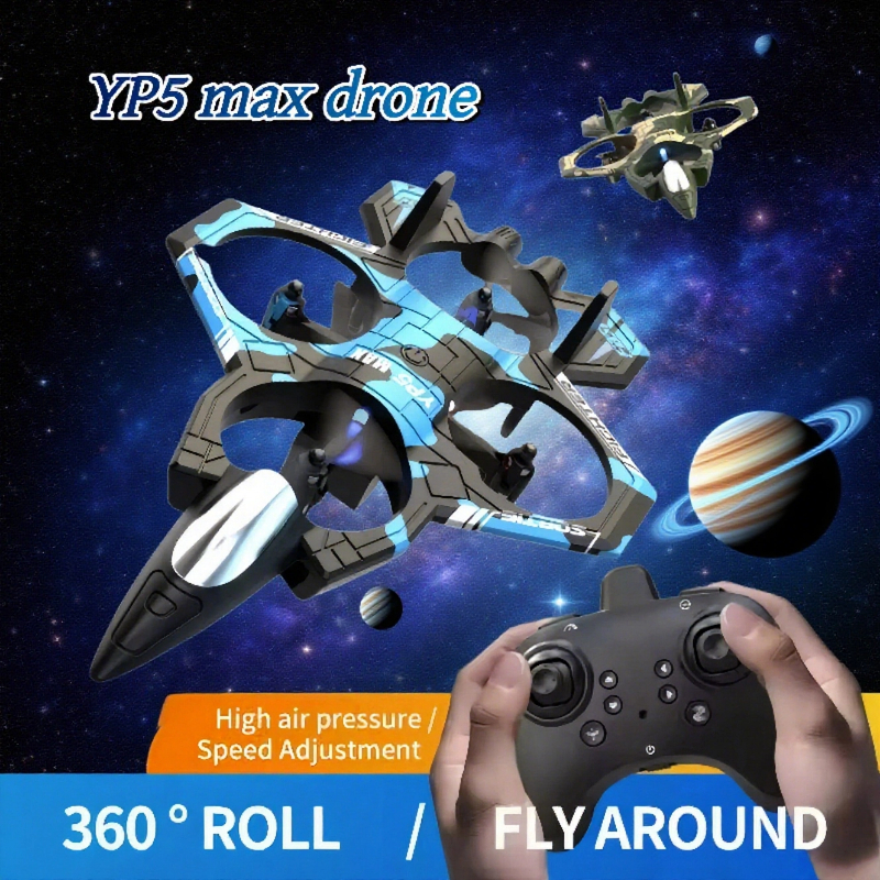 2025 nouveau Drone quadrirotor de chasse cascadeur lumière avion RC quatre canaux vol stationnaire haute Altitude rouleau effet spécial ﻿