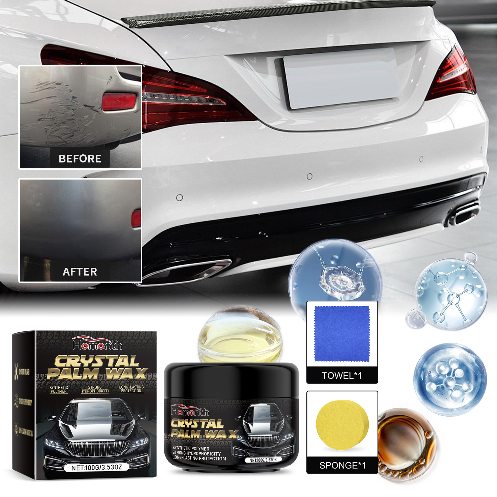 1/2/3/5 Set Auto Kras Polijstpasta Auto Kras Reparatie Coating Gerenoveerde Verf Kras verwijderen Polijstpasta