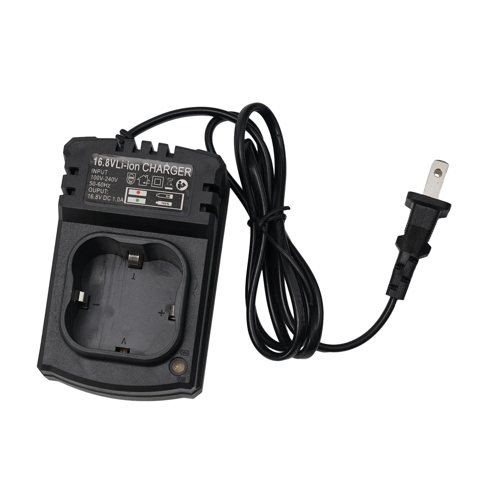 Pengisi Daya Baterai Li-ion 16.8V DC AS/UE Dukungan Isi Ulang Suku Cadang 110-240V untuk Aksesori Alat Bor Listrik