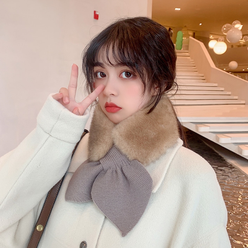 2026 Winter Women Cross Straps Shawl Soft Neck Scarf Girls Ladies Autumn Winter Knitted Scarf Sweet All-Match Female Scarves