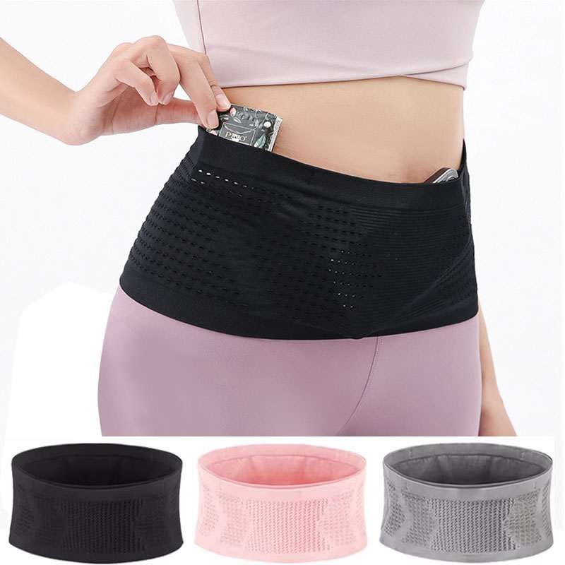 Riñonera Invisible sin costuras para correr, bolsas de gimnasio, bolsas invisibles ligeras para teléfono móvil, bolsa elástica portátil para correr y ciclismo