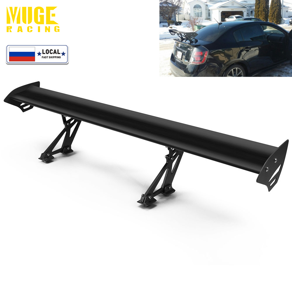 135cm 53" Car Racing Rear Trunk Spoiler Sedan Auto Modified Aluminum Sport Tail Wing Universal Need Perforation GT Wings LTB123
