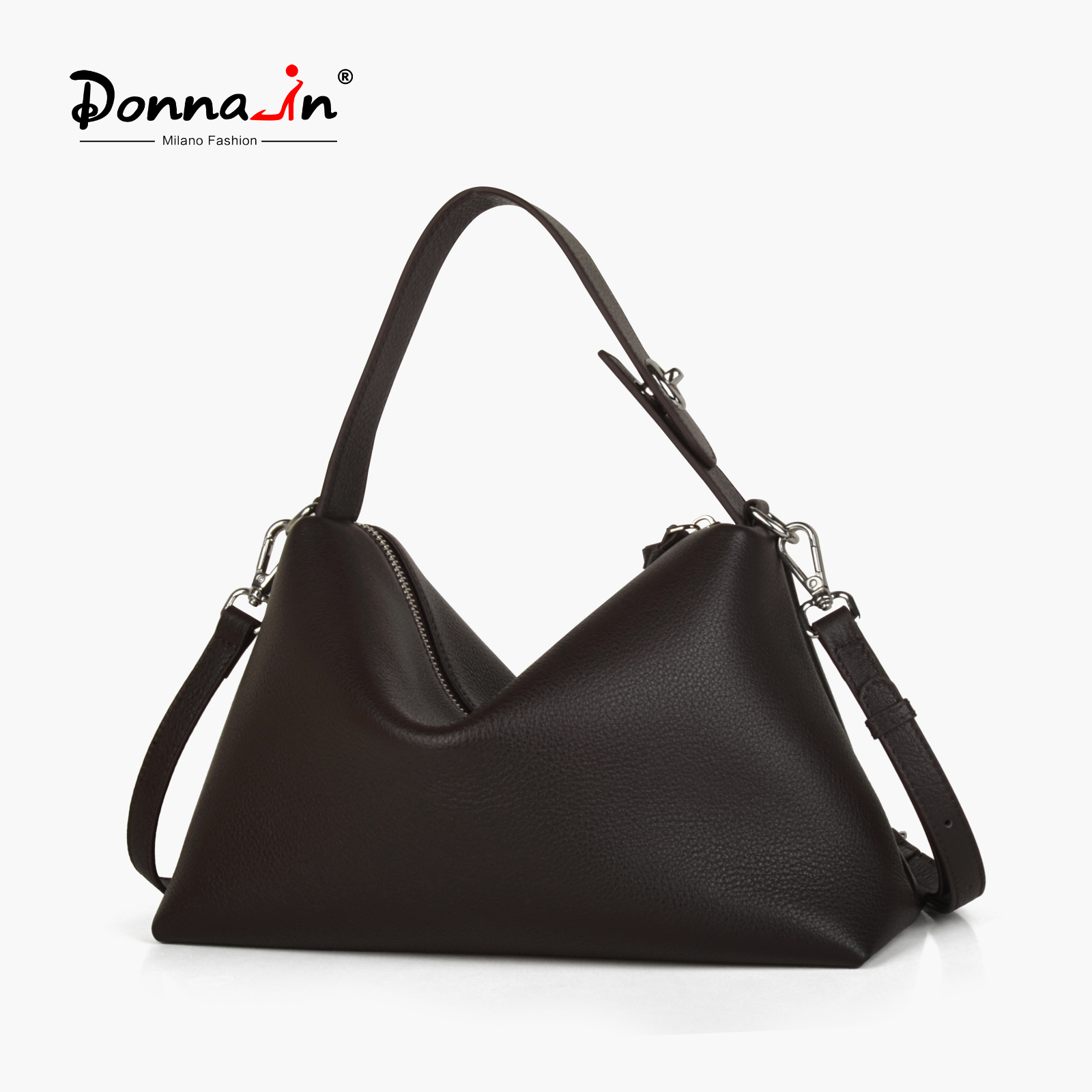 Donna-in женская сумка в форме полумесяца из натуральной коровьей кожи, сумка через плечо из натуральной коровьей кожи, повседневная деловая сумка-хобо