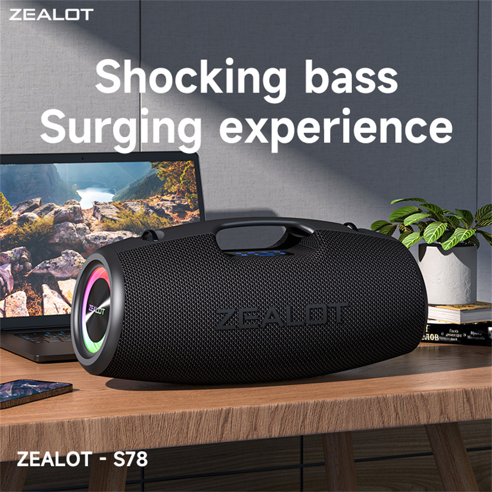 Głośnik Bluetooth Zealot-S78 120W, moc wyjściowa głośnika Bluetooth z doskonałym wydajnikiem basowym, głośnik Hi-Fi