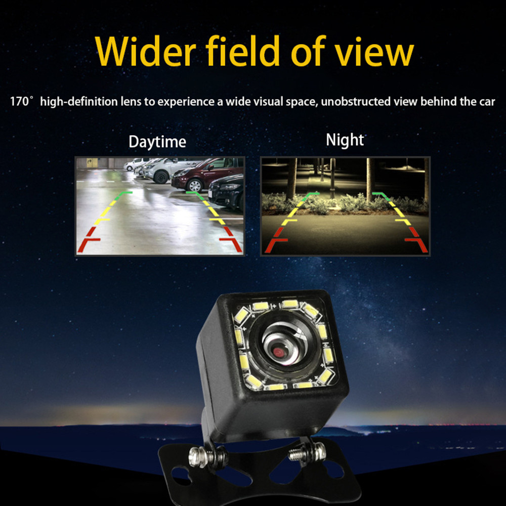 LED High-Definition-Nachtsicht-CD-Auto kamera Rückansicht Umkehr bild wasserdicht 170 ° HD-Video-Support-Monitor Auto-Tools