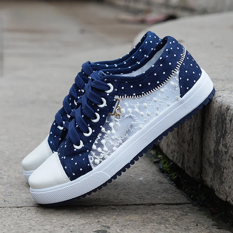Comemore 2025 Summer Women's Hollow Denim Sneakers Flat Casual Sports Tennis Female Shoes Breathable Student Mesh White Shoe 34