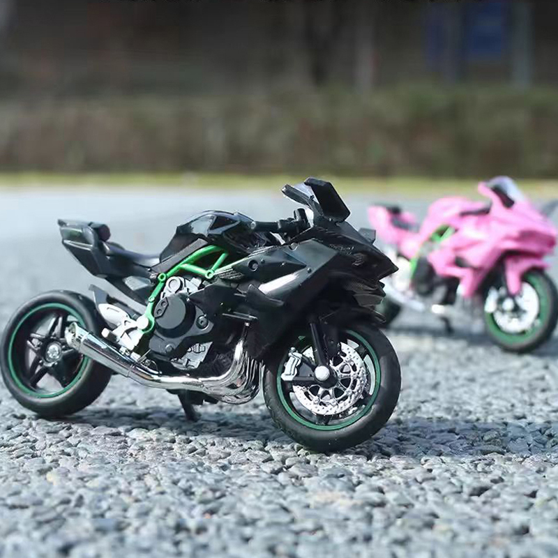 1:18 忍者 hx816 H2R ダイキャストオートバイモデル実行可能な衝撃吸収材のおもちゃ子供のギフトのおもちゃの装飾