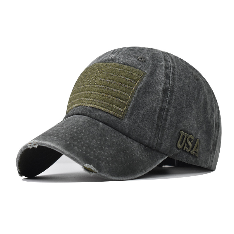 CNTANG topi Baseball pria, topi katun bendera Amerika, topi matahari, topi Hip Hop Premium, kasual luar ruangan Musim Panas 2024 untuk pria