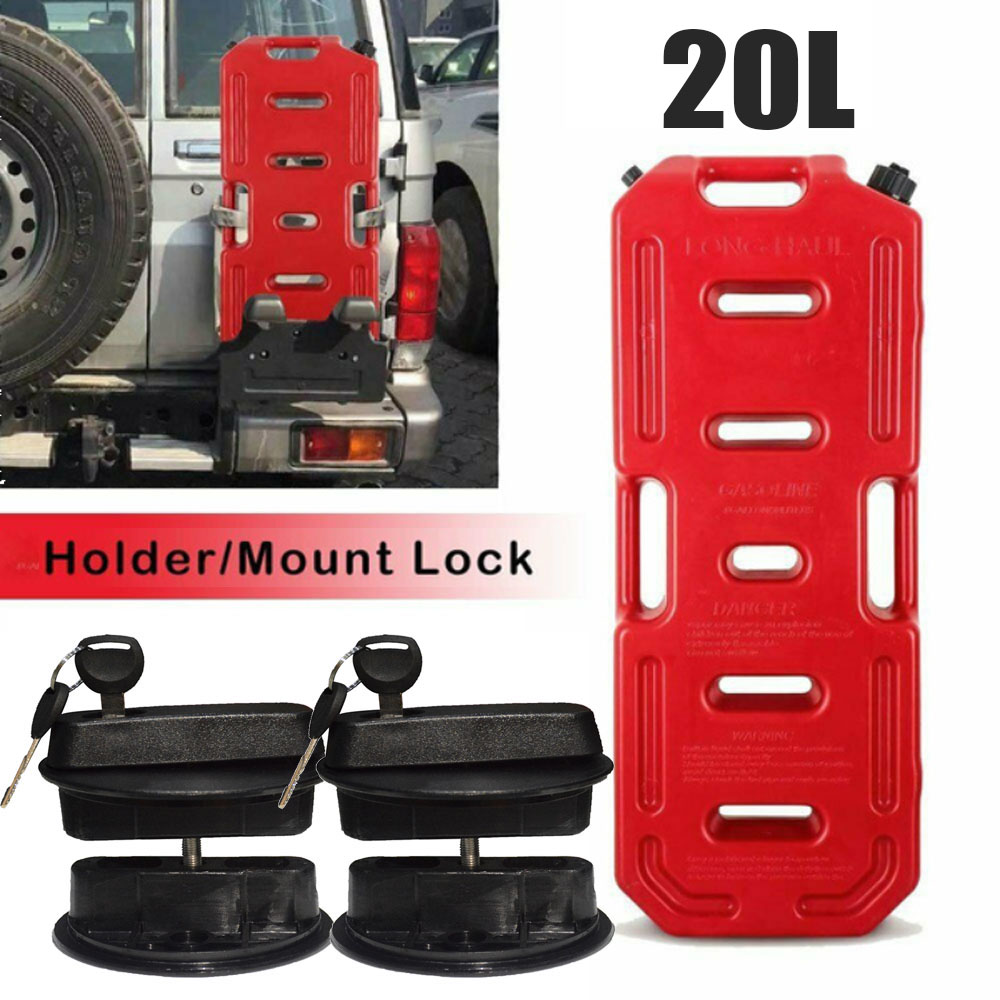 20L Jerry Can gaz Diesel essence réservoir de carburant récipient d'huile noir voiture moto réservoir d'huile d'essence de secours pot de carburant avec serrure et clé
