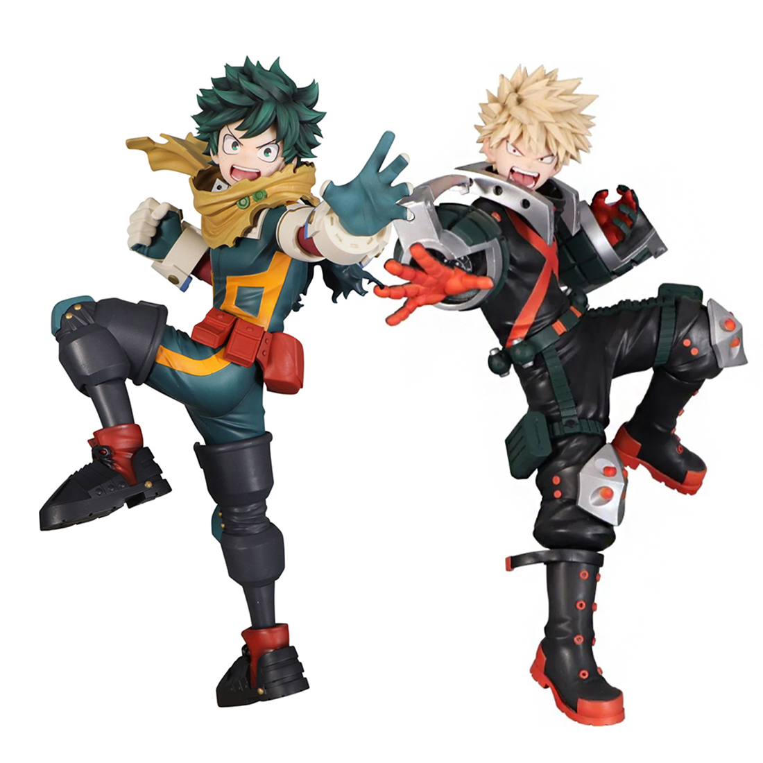 Action Figure Anime MHA: Modellino di Midoriya Izuku e Bakugou Katsuki in Stile Combattimento, Giocattolo da Collezione per Ragazzi e Ragazze