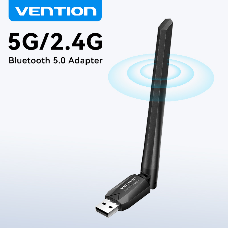 Vention Adattatore WiFi AC650 WiFi5 Dongle scheda WiFi USB 5G e 2.4G per PC Desktop Laptop Antenna Wifi Scheda di rete Ethernet USB