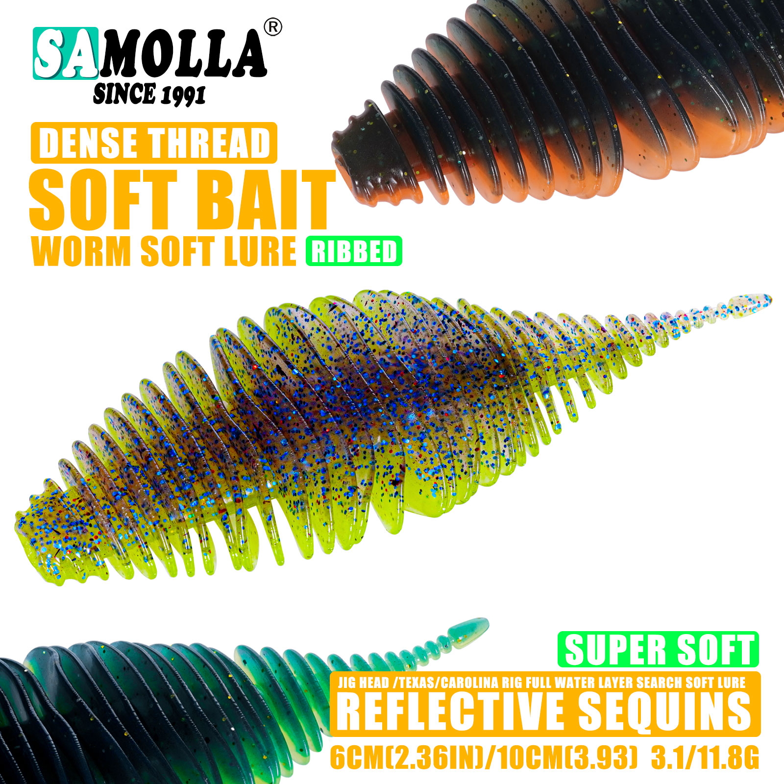 SAMOLLA Worm, силиконовая мягкая приманка, рыболовная приманка, сильфон, жабер, искусственная щука, окунь, приманка для плавания, приманка для рыбалки, leurre souple