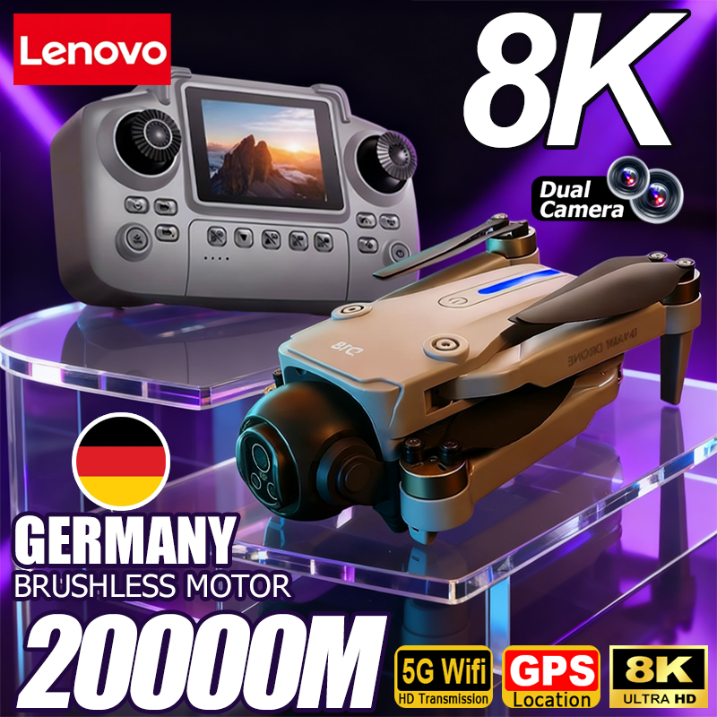 โดรน Lenovo D18 8K กล้องคู่ ความคมชัดสูง พร้อมระบบหลบหลีกสิ่งกีดขวางอัจฉริยะ มอเตอร์ไร้แปรงถ่าน กำลังไฟ 5G WIFI หน้าจอควบคุมระยะไกล GPS