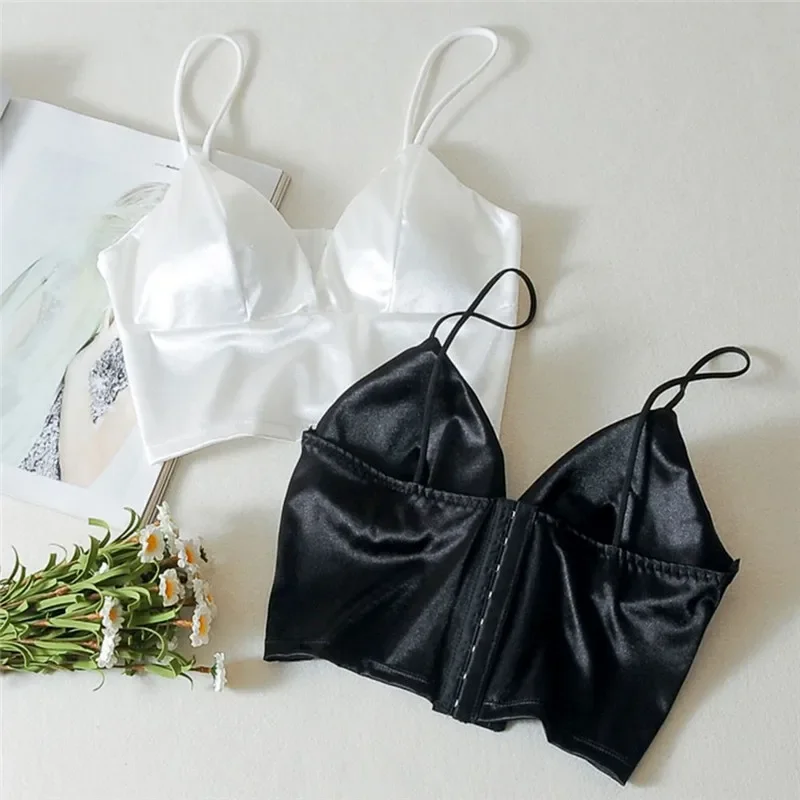 Moda feminina senhora casual topos tubo peito envoltório bandeau roupa interior preto branco envolto cinta no peito almofada roupa interior