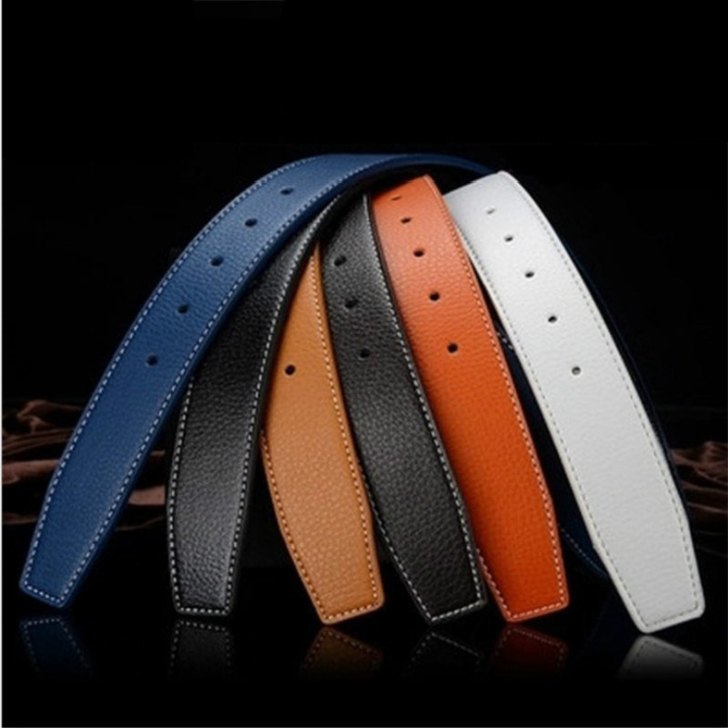 Nuova cintura da uomo senza fibbia fai-da-te marchio di lusso di alta qualità business casual in vera pelle fibbia ad ardiglione cintura da 3,3 cm per uomo