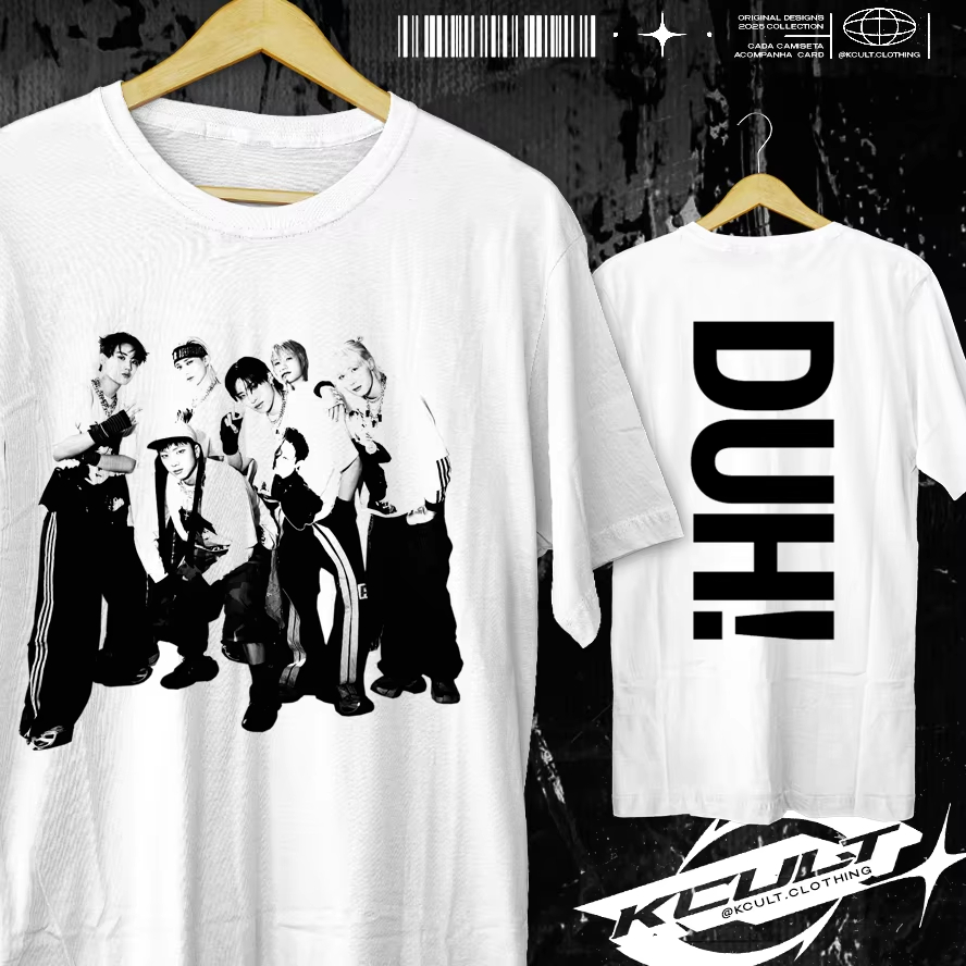 Verão masculino p1harmony 2026 duh mesma camiseta kpop impressão verão manga curta camiseta para fãs das mulheres dos homens roupas streetwear t camisas