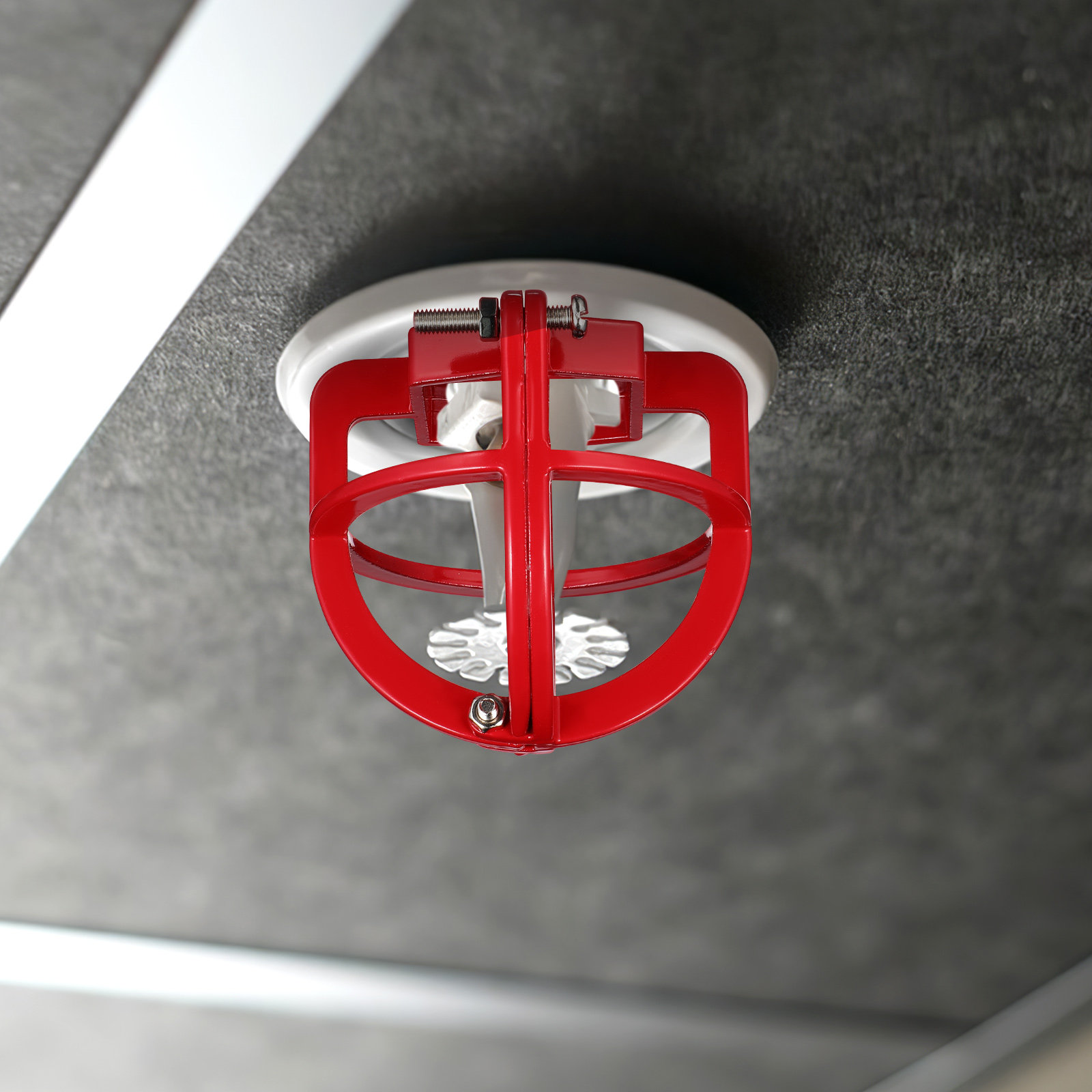 Cache-tête d'incendie en métal robuste avec cage de protection, installation facile, entretien simplifié, conception à avertissement visuel pour intérieur et extérieur