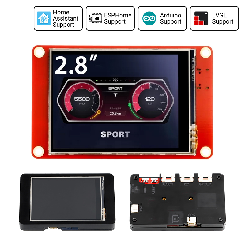 CrowPanel-2,5-дюймовый Интеллектуальный графический ЖК-модуль SPI TFT 2,8*240, сенсорный экран ESP32 для Arduino MicroPython Espressif