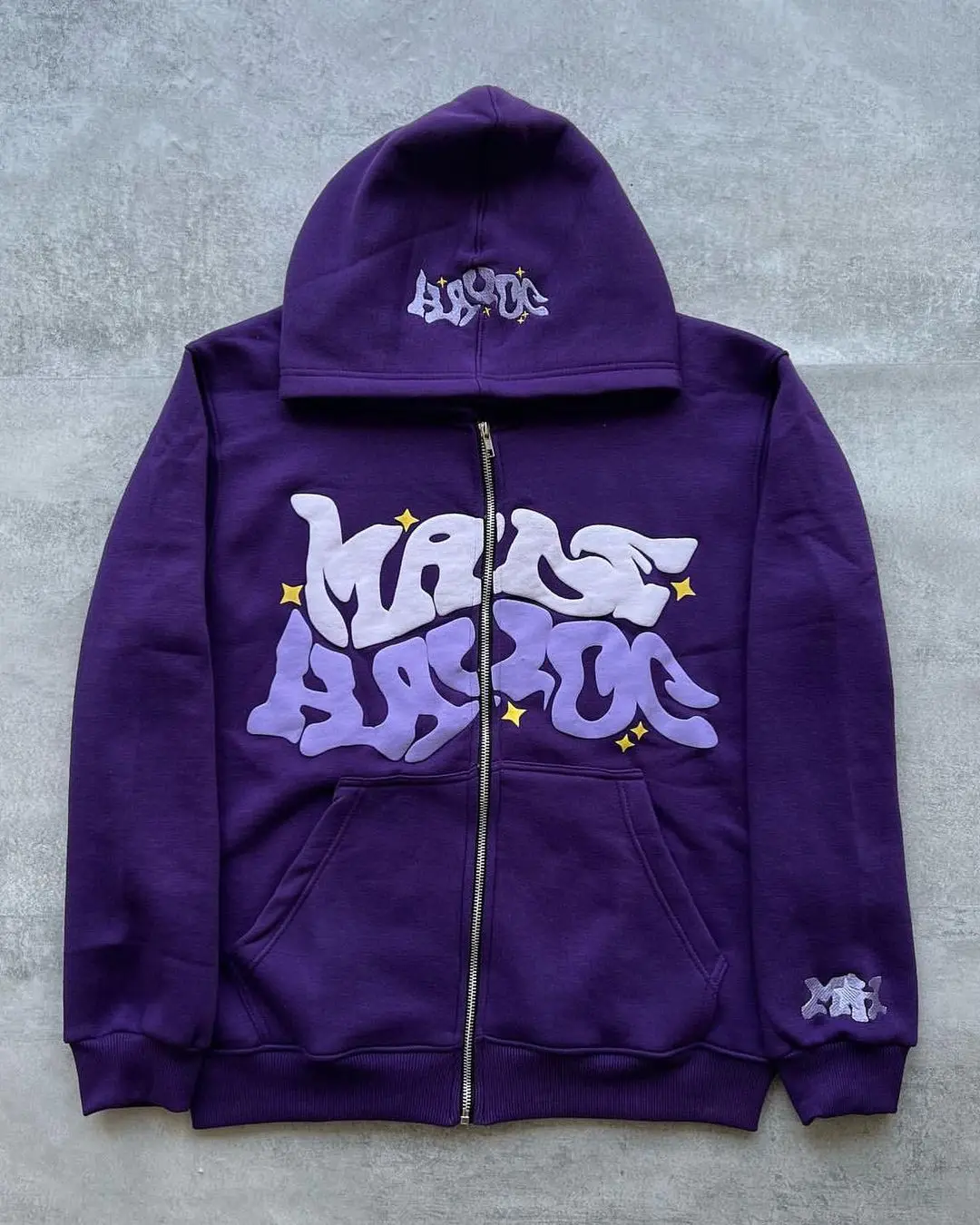 อเมริกัน Retro Star และ Letter พิมพ์ซิป Hoodies ผู้หญิงและผู้ชาย Y2K ฤดูใบไม้ผลิฤดูใบไม้ร่วงส่วนขี้เกียจแฟชั่นแบรนด์เสื้อสเวตเตอร์ถัก