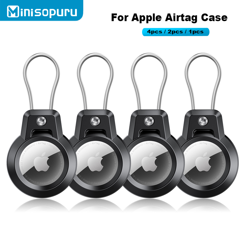Держатель AirTag для Apple Airtags, брелок-держатель, чехол со стальной проволокой и защитой на 360 градусов для ключей рюкзака для багажа