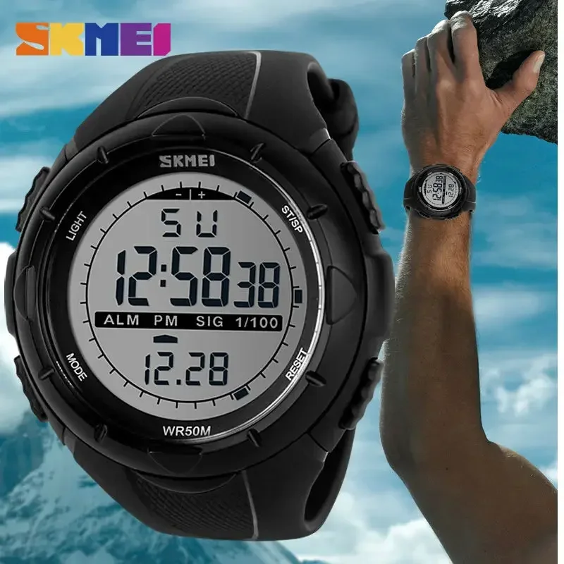 Relojes deportivos militares SKMEI 1025 para hombre, reloj Digital resistente al agua, reloj Simple de moda para hombre 1251 1258
