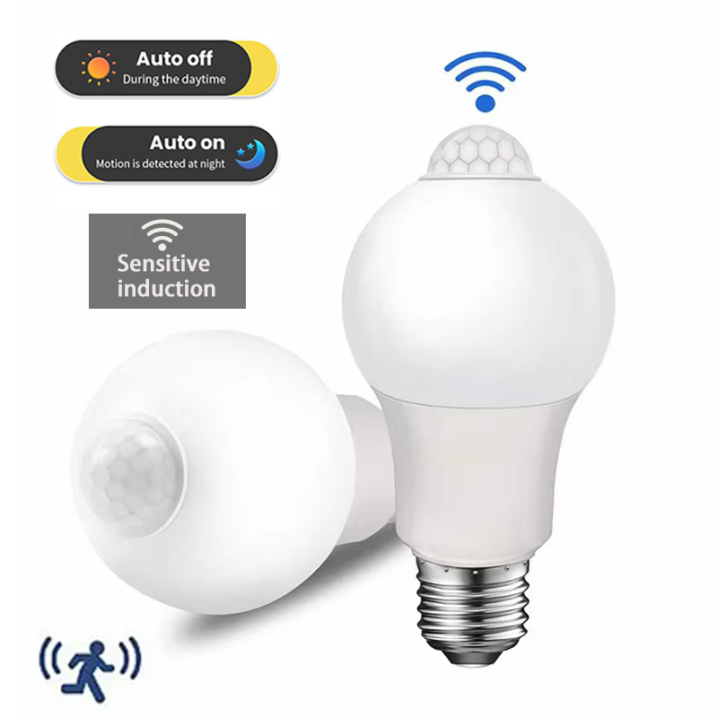 E27 LED PIR モーションセンサー電球 15 ワット 18 ワット屋外照明人間誘導電球ランプリビングルーム寝室廊下ガレージ