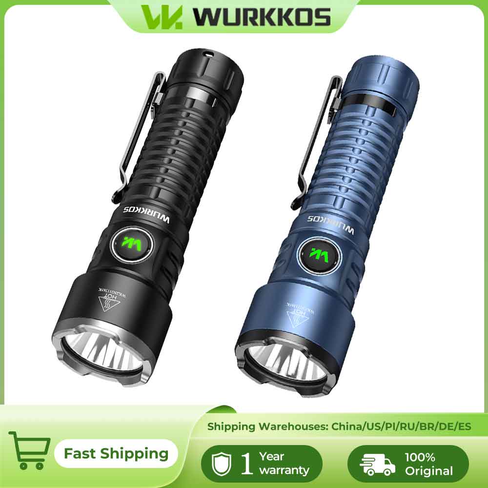 Linterna EDC Wurkkos TS28, 3200 lm, Recargable, Batería 21700, Distancia del Haz de Luz de 506 m, Tapa Magnética, Linterna de Autodefensa