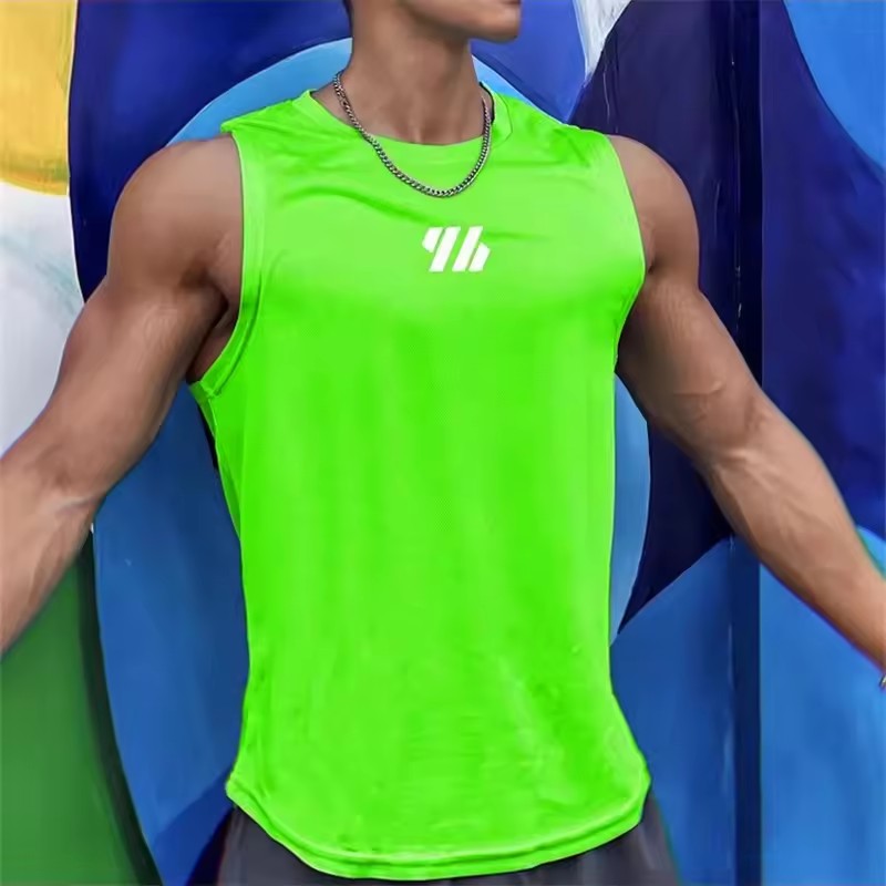 2025 ใหม่ล่าสุดฤดูร้อน GYM เสื้อกั๊กคุณภาพสูงเสื้อตาข่ายเสื้อยืดชายเสื้อบาสเกตบอลวิ่งฟิตเนสกีฬาเสื้อกั๊กผู้ชาย