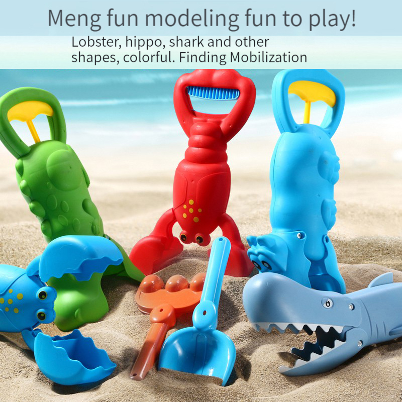 Grabber brinquedos de banho para bebês-brinquedos de praia brincando de areia bonito colorido lagosta garra apanhador piscinas e ao ar livre-jogo educacional