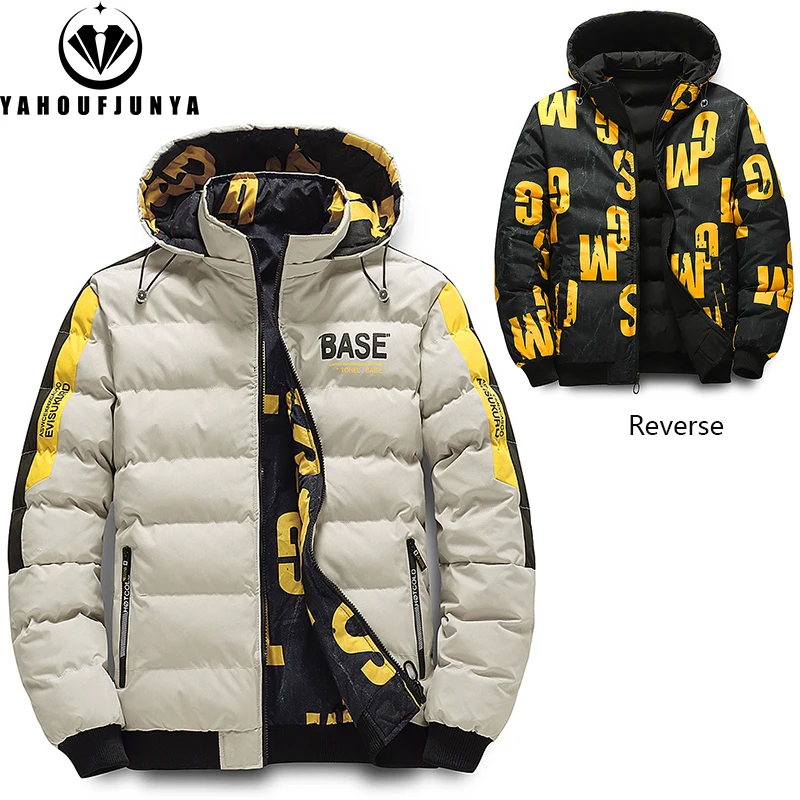 Hiver hommes en plein air coupe-vent marque amovible à capuche veste hommes coupe-vent épais chaud décontracté mode Parka veste manteau mâle Hots