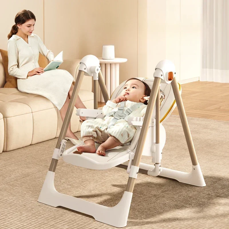 Klappbarer 2-in-1-Babywippe/Schaukelstuhl, geeignet für Kinder im Alter von 0–3 Jahren; Cabrio-Hochstuhl; EU-Lagerbestand verfügbar.