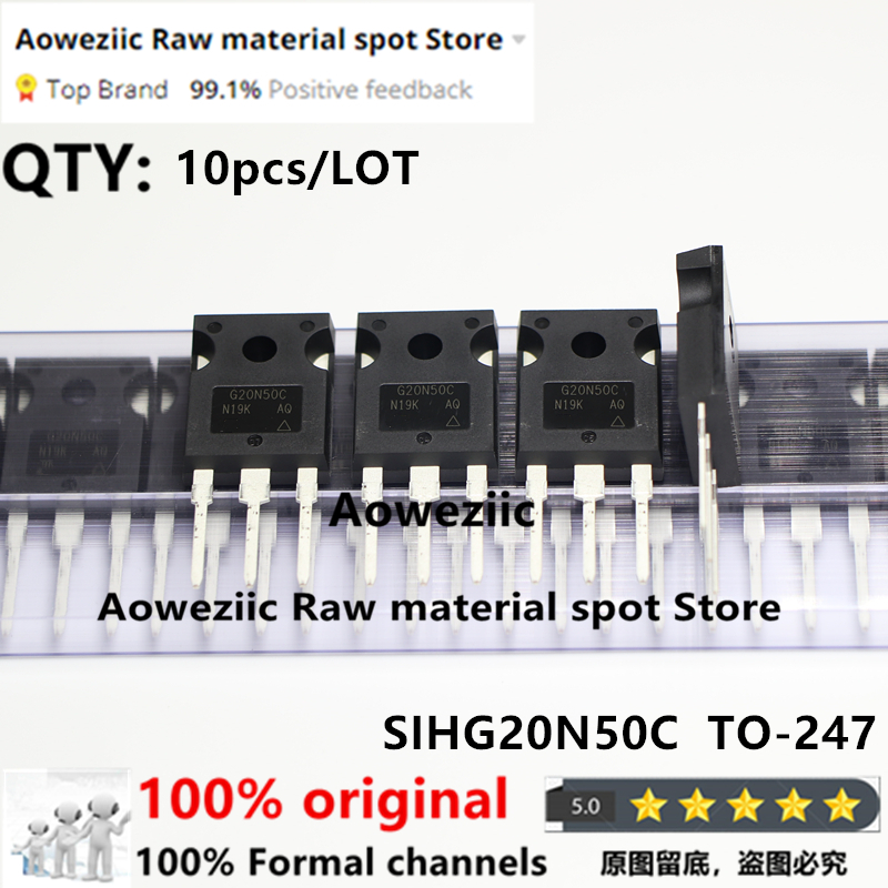 Aoweziic 2021 + 100% Nieuwe Geïmporteerde Originele SIHG20N50C-E3 SIHG20N50C G20N50C To-247 N-Kanaals Mosfet 20A 500V