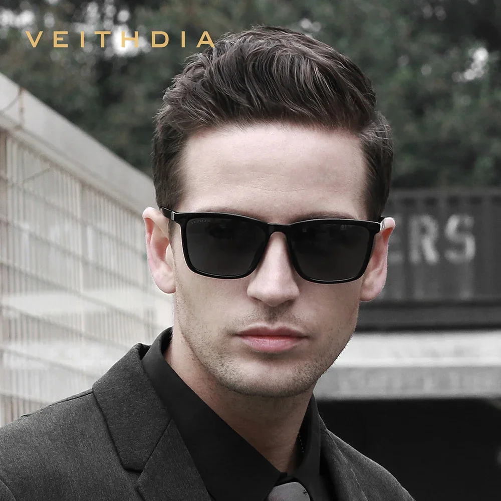 VEITHDIA ยี่ห้อ TR90 แว่นตากันแดดโพลาไรซ์สำหรับชายหญิงแว่นตาวินเทจแฟชั่นวันหยุด UV400 เลนส์แว่นตา V75FA21