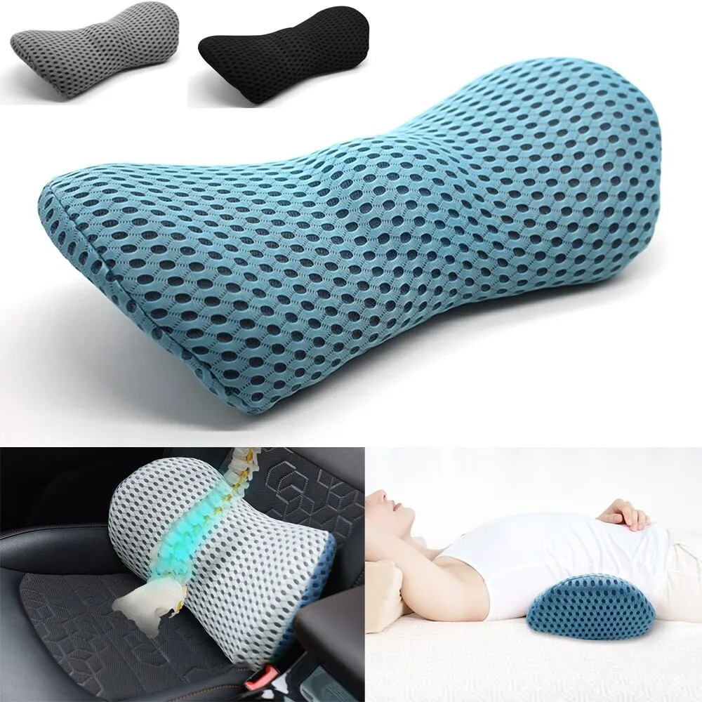 Atmungsaktive Memory Kissen Innen Zubehör Bett Schlaf Kissen Auto Sitz Taille Kissen Lordosenstütze Kissen Schaum Auto Kissen