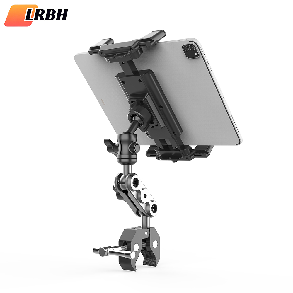 Soporte para teléfono y tableta para cinta de correr/bicicleta giratoria/cochecito/silla de ruedas/carrito de golf/poste/soporte de música/bicicleta estacionaria