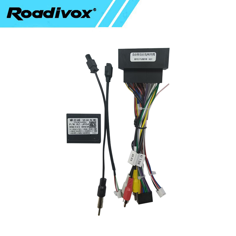 Auto Audio DVD Android 16PIN Power Kabel Adapter Met Canbus Box Voor Jeep Cherokee Kompas Renegade Fiat Power Kabelboom