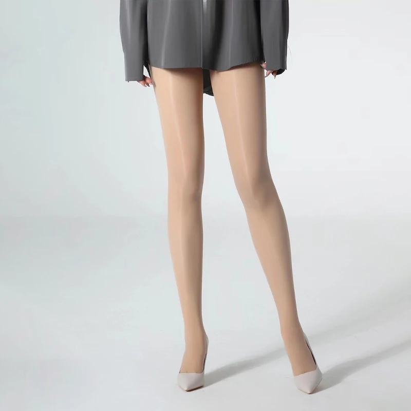 SIMPLEJEWEL Strumpfhosen, glitzernde Ölstrumpfhose für Damen, glitzernde Strumpfhose mit hoher Taille, glitzernde Ölstrumpfhose
