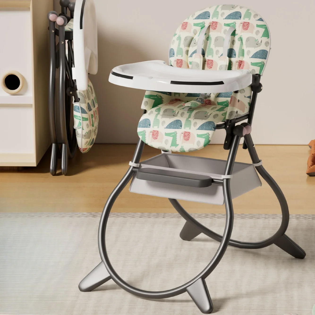 Cadeira de jantar do bebê dobrável cadeira de alimentação do bebê casa portátil infantil assento de mesa de jantar ao ar livre viagem crianças cadeira de jantar