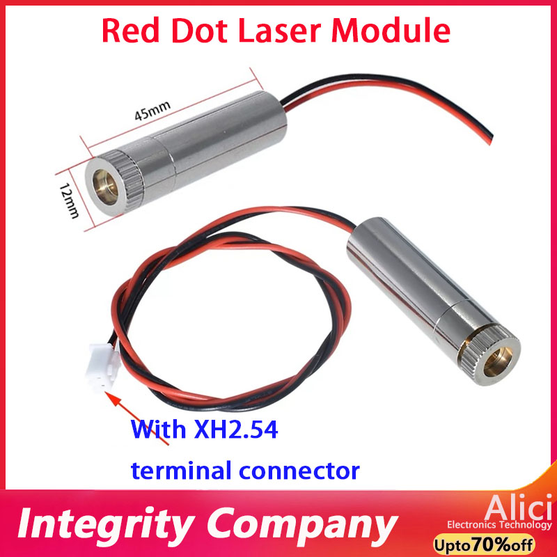 Module laser haute puissance 250mw, longueur focale réglable 650nm, laser rouge 12mm, gravure DIY avec connecteur terminal XH2.54 3-4.5v