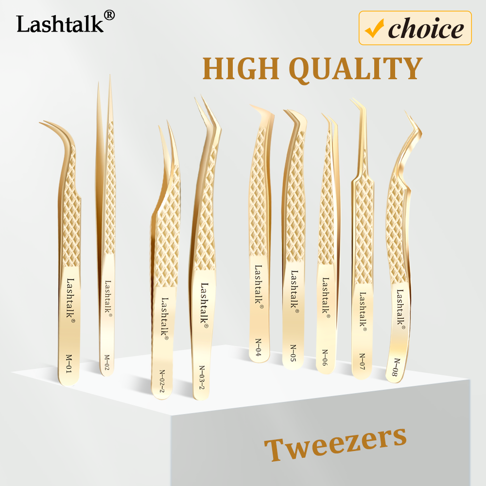 Lashtalk pince à épiler pour Extension de cils outils de maquillage de Nagaraku acier inoxydable Volume Non magnétique faux cils fournitures précises